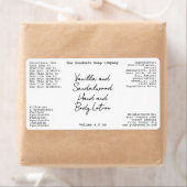 White Handwritten Look Cosmetics Bottle Label (Insitu)