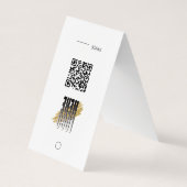 White Hanging Display Price Tag mit QR und Logo (Rückseite)