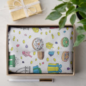 White Hanukkah Pattern Seidenpapier (Geschenk)