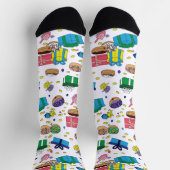 White Hanukkah Pattern Socken (Oben)