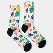 White Hanukkah Pattern Socken (Rechts)