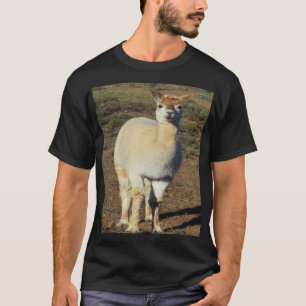 White Happy Big Wooly Alpaca, Tshirt