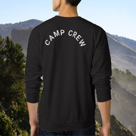 White Happy Camper Wappen Camp Crew Vintag Schwarz Sweatshirt