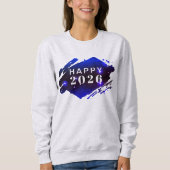 White Happy New Year Holiday Sweatshirt (Vorderseite)