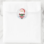 White Happy Santa Stickers (Tasche)