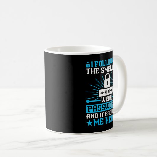 White Hat Ethical Hacker - Cyber Network Security Kaffeetasse (VorderseiteRechts)
