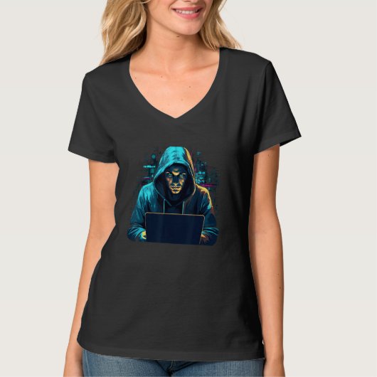 White Hat Hacker for Cyber Warrior and Ethical Hac T-Shirt (Vorderseite)