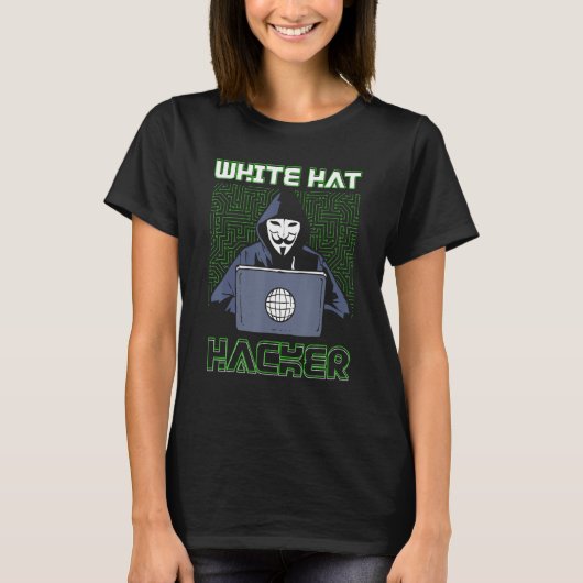 White Hat Hacker Programmieren von Dark Net T-Shirt (Vorderseite)
