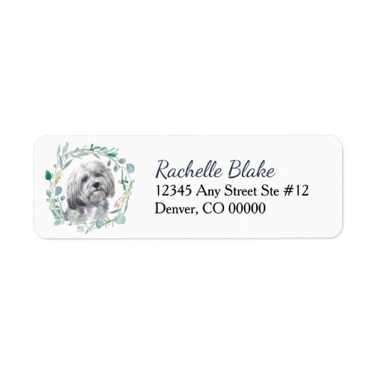 White Havanese Hundeschlittensiegel (Vorne)