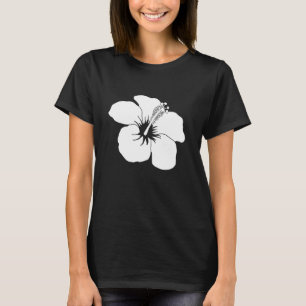 White Hawaii Hibiskus Blume T-Shirt