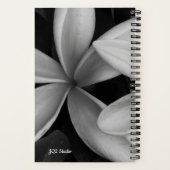 White Hawaiian Blume Foto Spiral Notebook Notizblock (Rückseite)