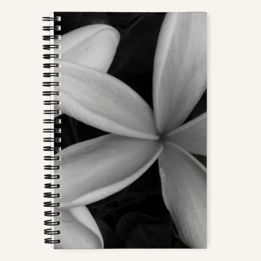 White Hawaiian Blume Foto Spiral Notebook Notizblock (Vorderseite)