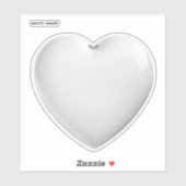 WHITE HEART AUFKLEBER (Blatt)