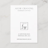 WHITE HEART BEST SISTER GIFT NECKLACE EARRING PLATZKARTE (Rückseite)