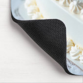 White Heart Cake For Engagement Mousepad (Ecke)