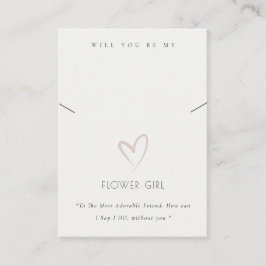WHITE HEART FLOWER GIRL GIFT NECKLACE DISPLAY PLATZKARTE