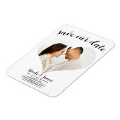 White Heart Foto Wedding Save the Date Magnet (Linke Seite)