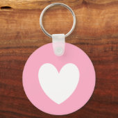 White Heart Keychain Schlüsselanhänger (Vorderseite)