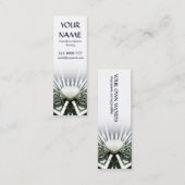 White Heart Scifi Mini Business Card Visitenkarte (Vorne/Hinten)