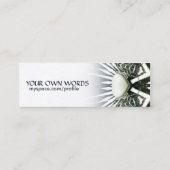 White Heart Scifi Mini Business Card Visitenkarte (Rückseite)