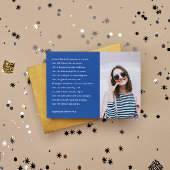 White Heart Sky Custom Foto Beerdigung Dankeskarte