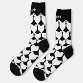White Hearts Design Personalisiert Socken (Linkes Detail)