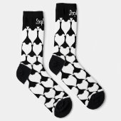White Hearts Design Personalisiert Socken (Rechts)