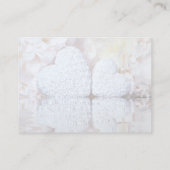 White Hearts & Peony Blume Hochzeitsregister Begleitkarte (Rückseite)