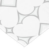 White Hearts Silver Diamond Kurzer Tischläufer (Ecke)