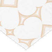 White Hearts Tan Diamond Kurzer Tischläufer (Ecke)
