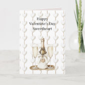 White Hearts Valentine's Day Romance Love Karte (Vorderseite)