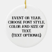 White Helmet Christmas Keramik Ornament (Hinten)