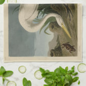 White Heron, Great Egret, Audubon Birds of America Geschirrtuch (Gefaltet)