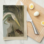 White Heron, Great Egret, Audubon Birds of America Geschirrtuch (Viertel Falte)