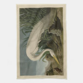 White Heron, Great Egret, Audubon Birds of America Geschirrtuch (Vertikal)