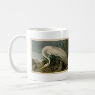 White Heron, Great Egret, Audubon Birds of America Kaffeetasse