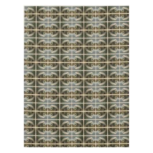 White Heron, Great Egret, Audubon Birds of America Tischdecke (Vorderseite)