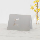 White Heron hebt Zen ab Karte (Gelbe Blume)