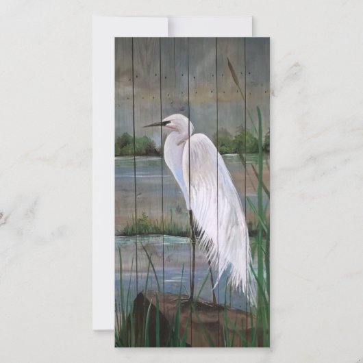 White Heron Karte (Vorderseite)