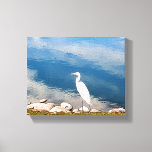 White Heron Leinwanddruck