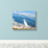 White Heron Leinwanddruck (Insitu (Holzboden))