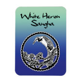 White Heron Sangha Kühlschrank Magnet 3x4" (Vertikal)