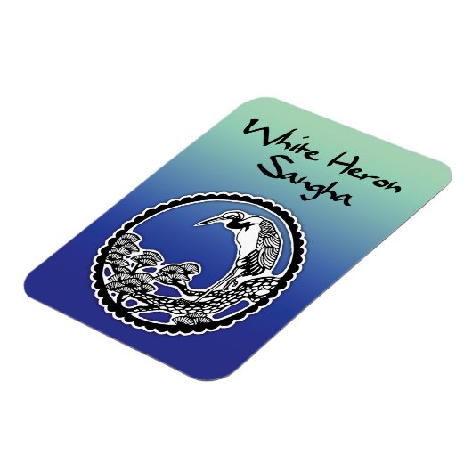 White Heron Sangha Kühlschrank Magnet 3x4" (Linke Seite)