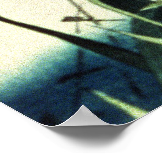 White Heron und Iris Poster (Ecke)