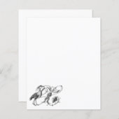 White Heron Vintag Design Italienisches Papier (Vorne/Hinten)