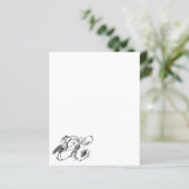 White Heron Vintag Design Italienisches Papier (Stehend Vorderseite)