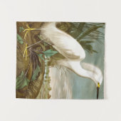 White Heron von John James Audubon Wandteppich (Vorderseite (Horizontal))