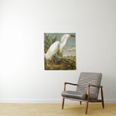 White Heron von John James Audubon Wandteppich (Beispiel)