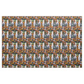White Hexe Kitty Ghosts Pumpkins Halloween Stoff (Fat Quarter (45,7 x 55,9 cm))
