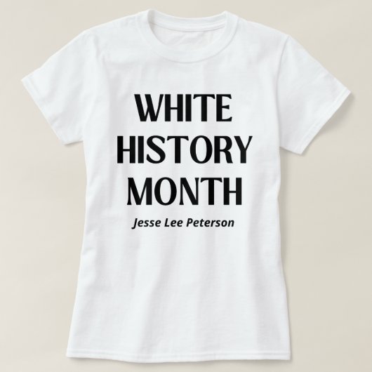 White History Month Jesse Lee Peterson T-Shirt (Design vorne)